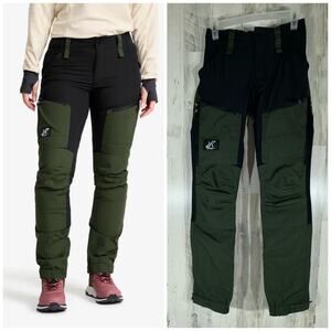 Revolution Race Womens Gpx Pro Pants Size XS Green Black Elastic Waist Outdoor